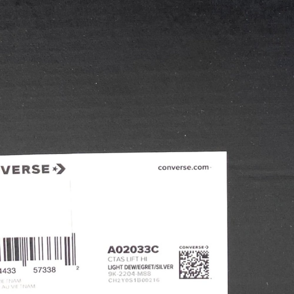 Converse CTAS Lift Shoes High Top Silver Blue Canvas Women Size Sneakers A02033C - Picture 8 of 9